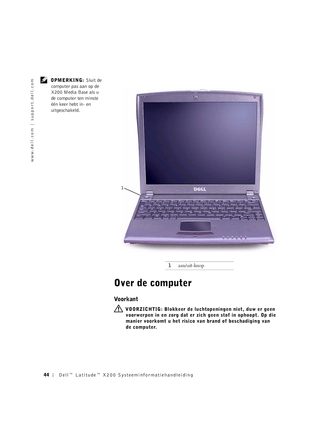 LeapFrog PP03S manual Over de computer, Voorkant 