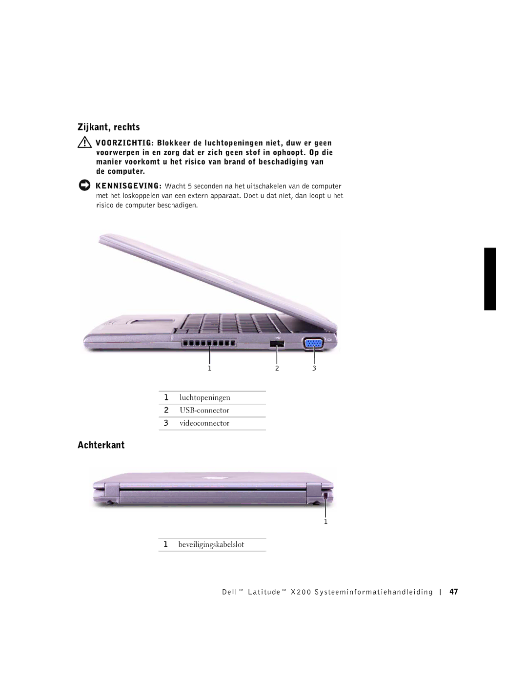 LeapFrog PP03S manual Zijkant, rechts, Achterkant 