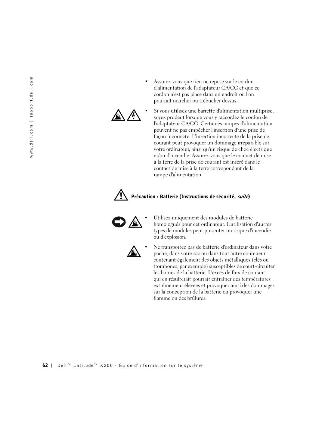 LeapFrog PP03S manual Précaution Batterie Instructions de sécurité, suite 