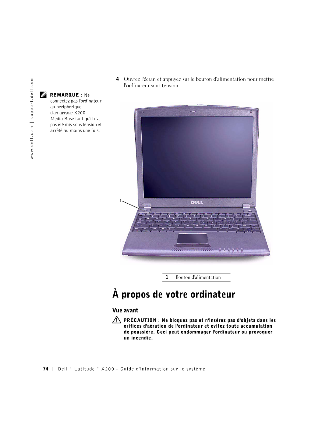 LeapFrog PP03S manual Propos de votre ordinateur, Vue avant 