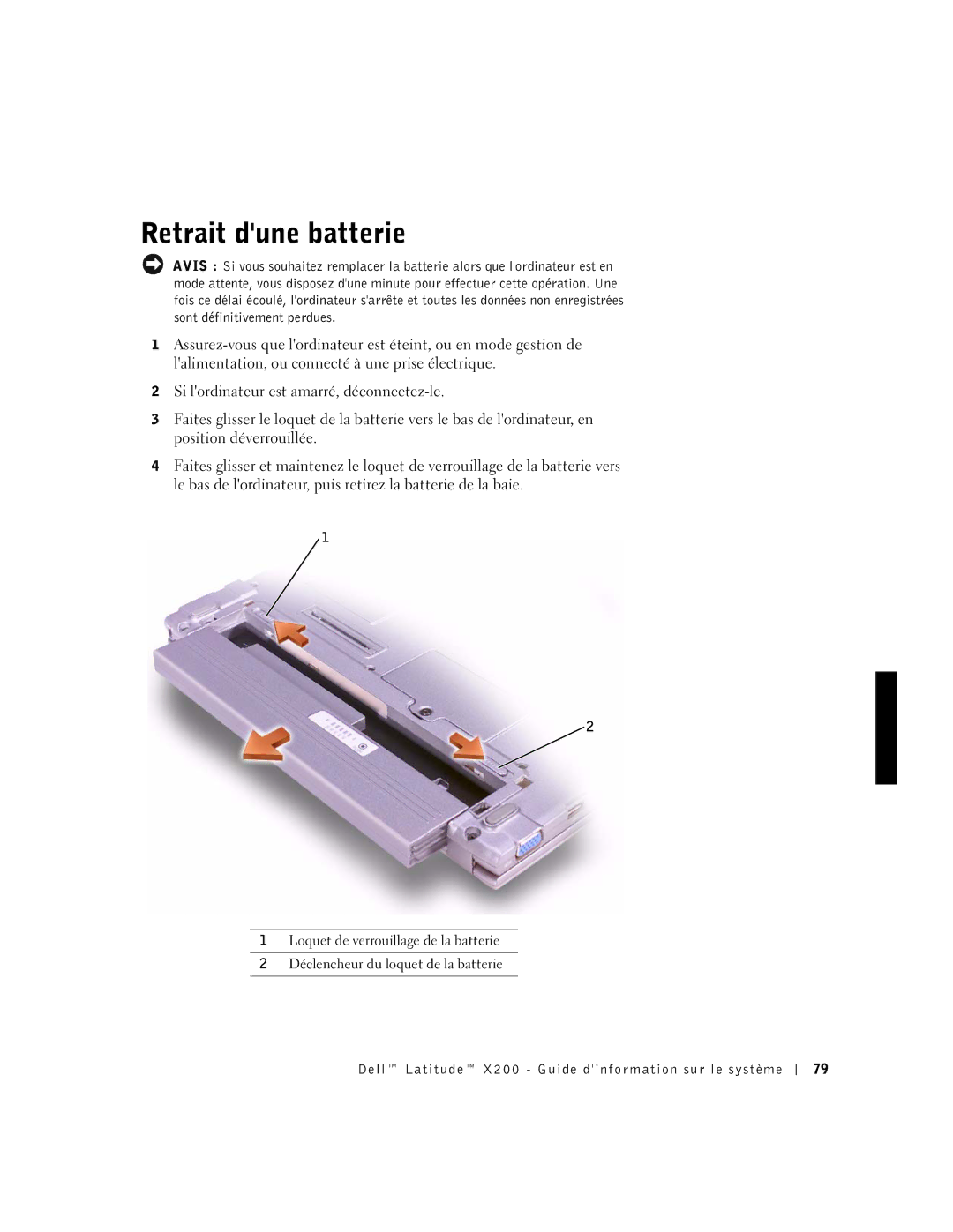 LeapFrog PP03S manual Retrait dune batterie 