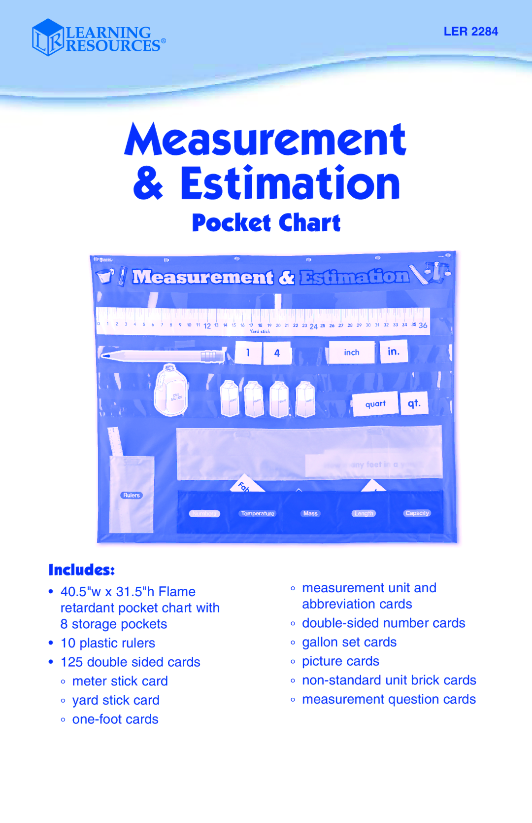 Learning Resources 2284 manual Measurement & Estimation, Includes 