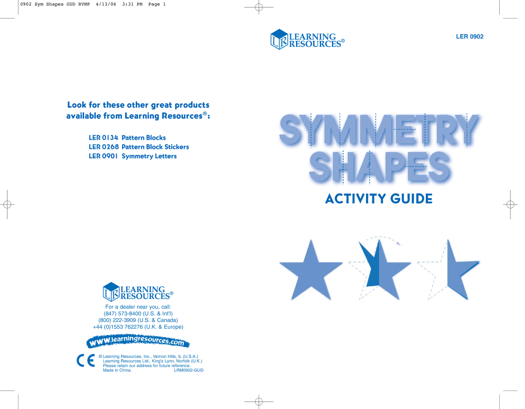 Learning Resources LER 0902 manual Activity Guide 