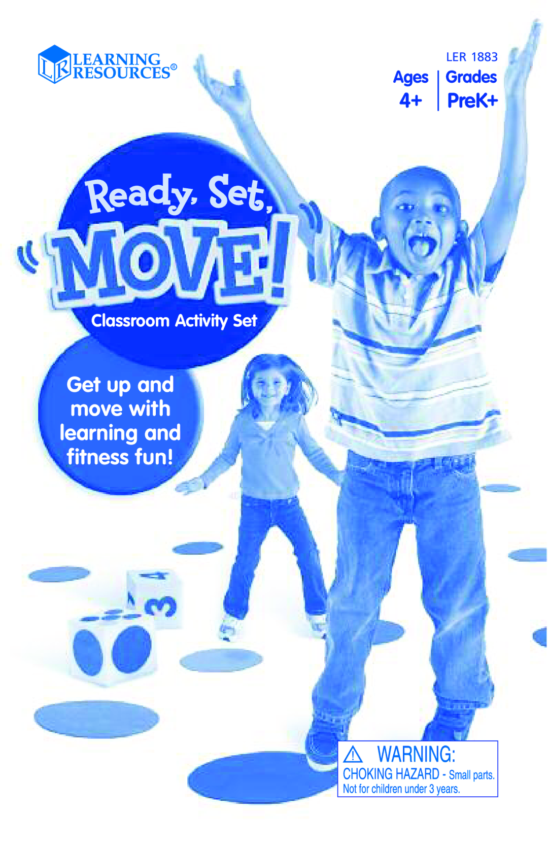 Learning Resources LER 1883 manual Get up and move with learning and fitness fun, Ages Grades 