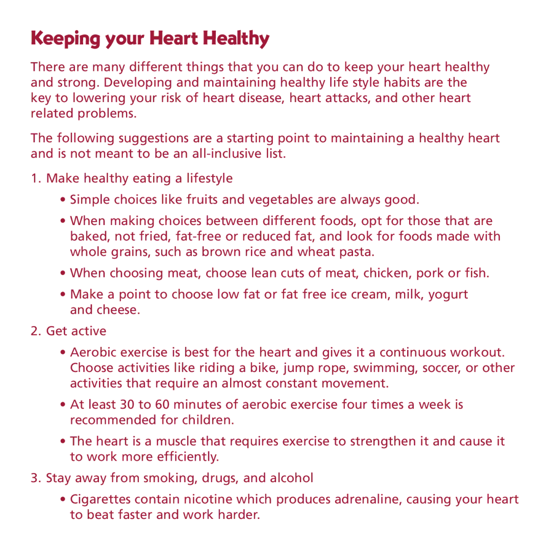 Learning Resources LER 1902 manual Keeping your Heart Healthy 