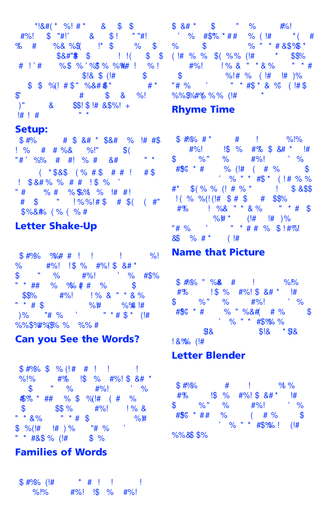 Learning Resources LER 5013 Setup, Letter Shake-Up, Can you See the Words?, Families of Words, Rhyme Time, Letter Blender 