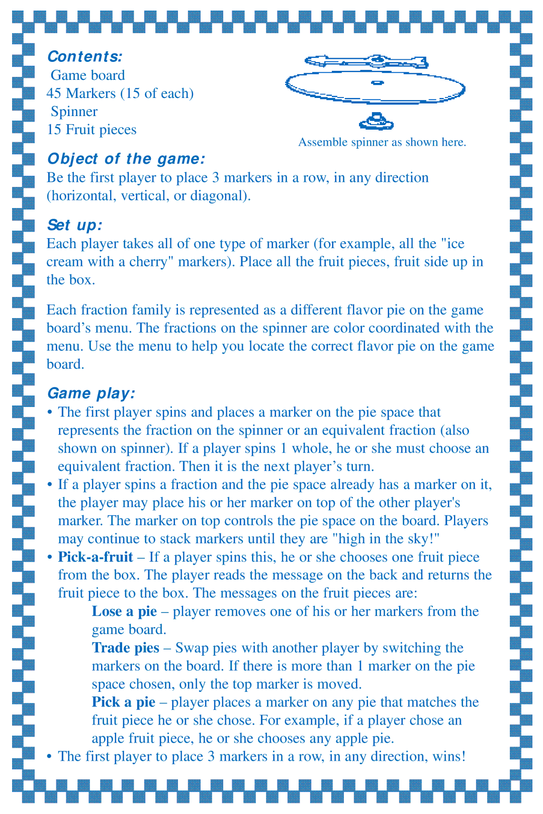 Learning Resources LER 5054 manual Contents, Object of the game, Set up, Game play 