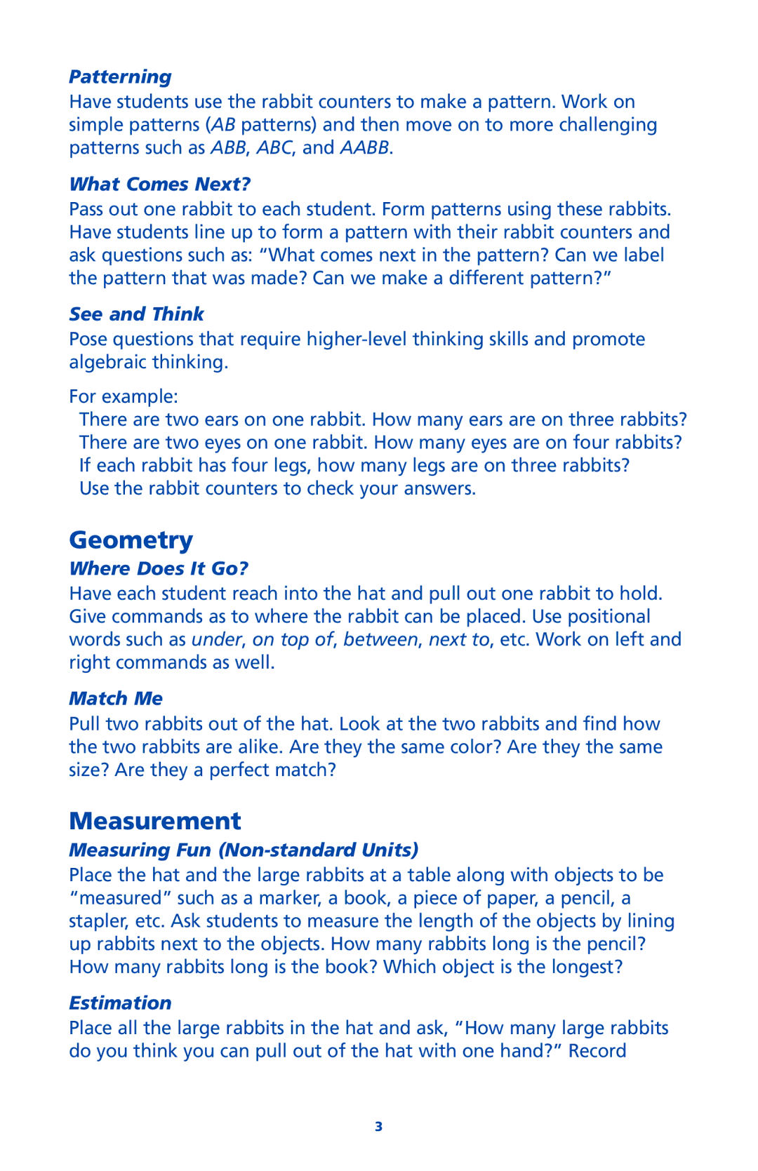 Learning Resources LER 6226 manual Geometry, Measurement 