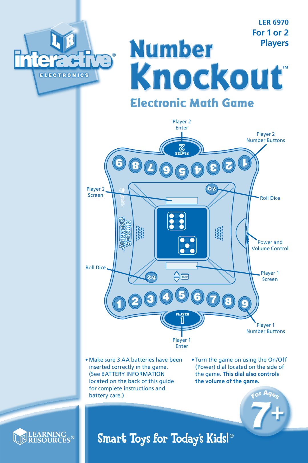 Learning Resources LER 6970 manual For 1 or Players 