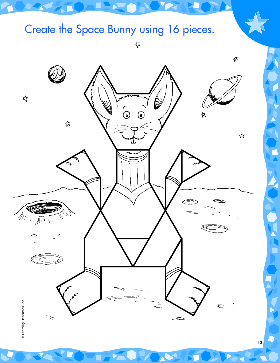 Learning Resources LER 7252 manual Create the Space Bunny using 16 pieces 