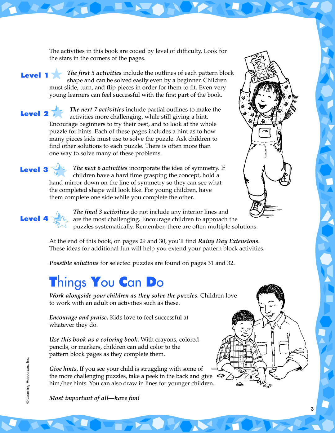 Learning Resources LER 7252 manual Things You Can Do, Level 