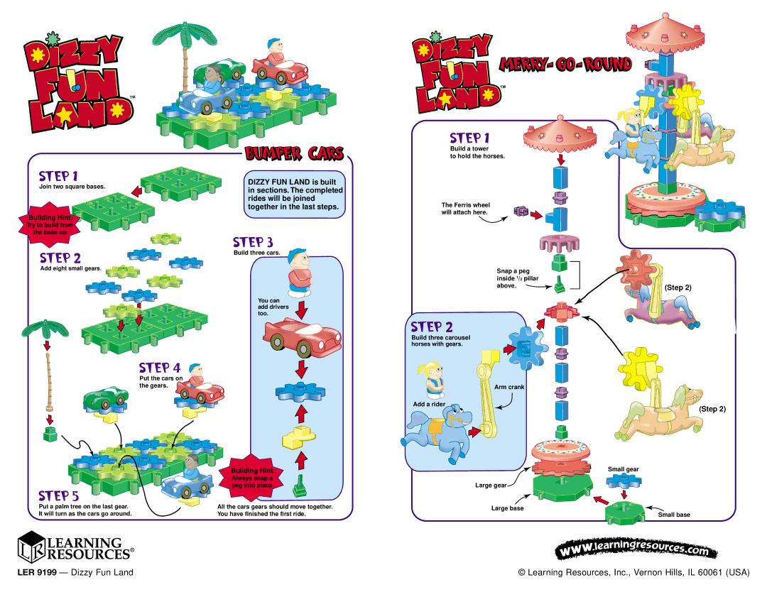 Learning Resources LER 9199 manual Merry- Go-Round 