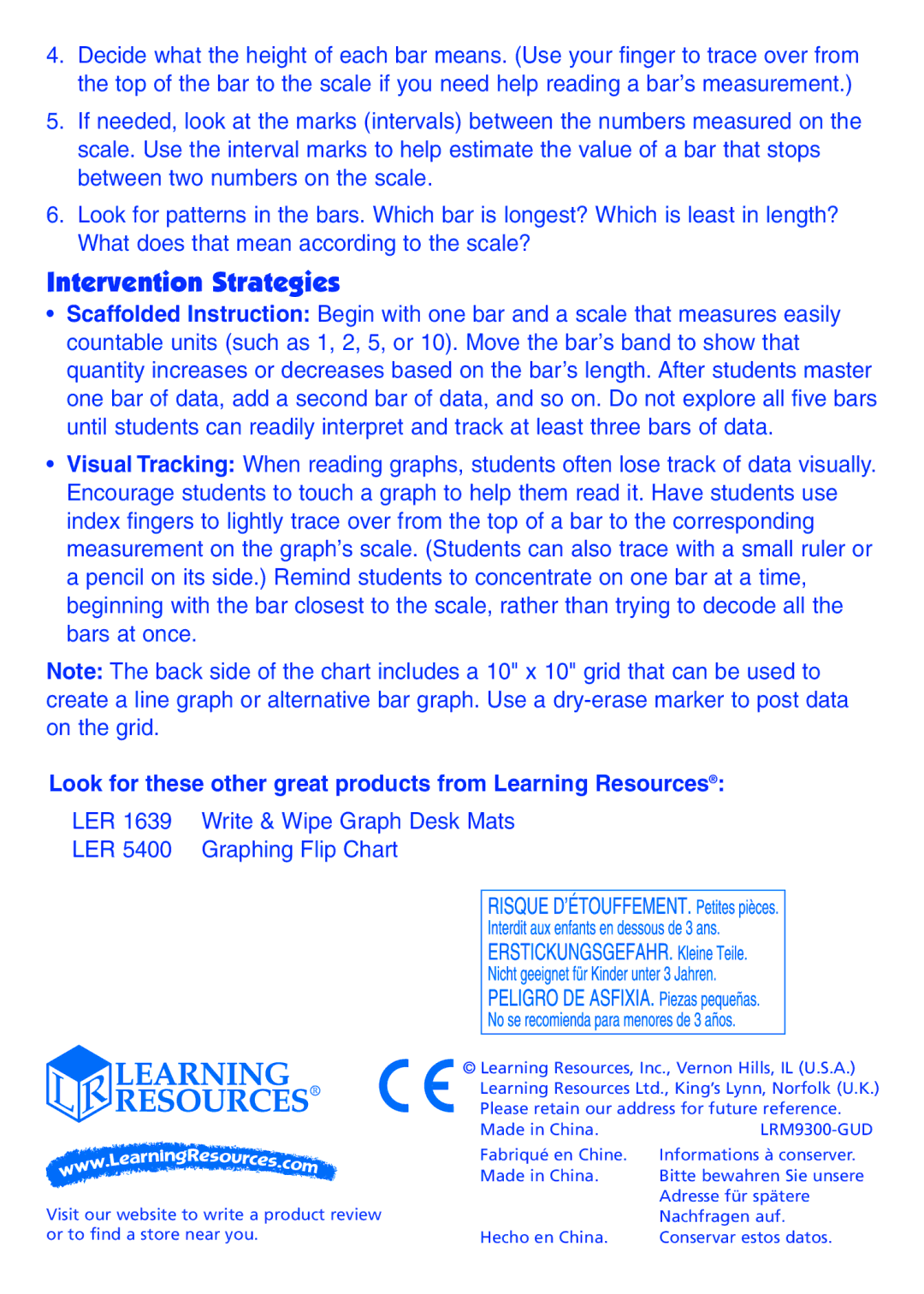 Learning Resources LER 9300 manual Intervention Strategies, Look for these other great products from Learning Resources 