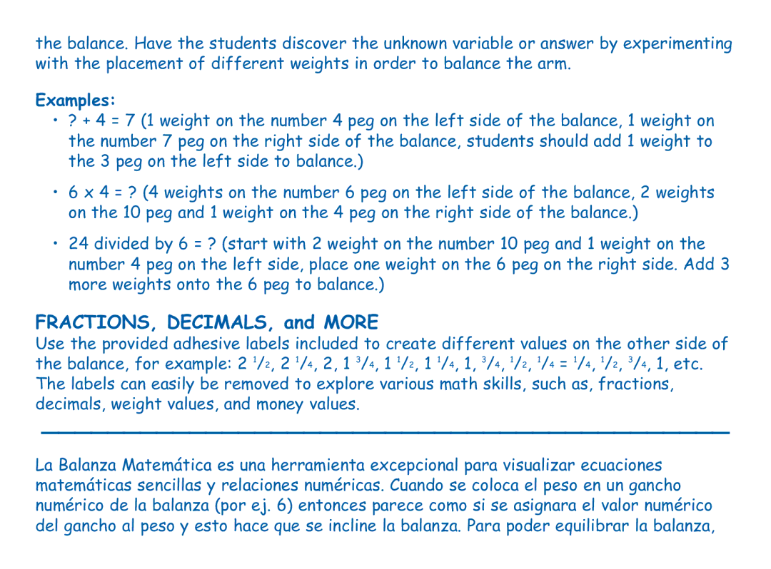 Learning Resources LER0100 manual FRACTIONS, DECIMALS, and More, Examples 