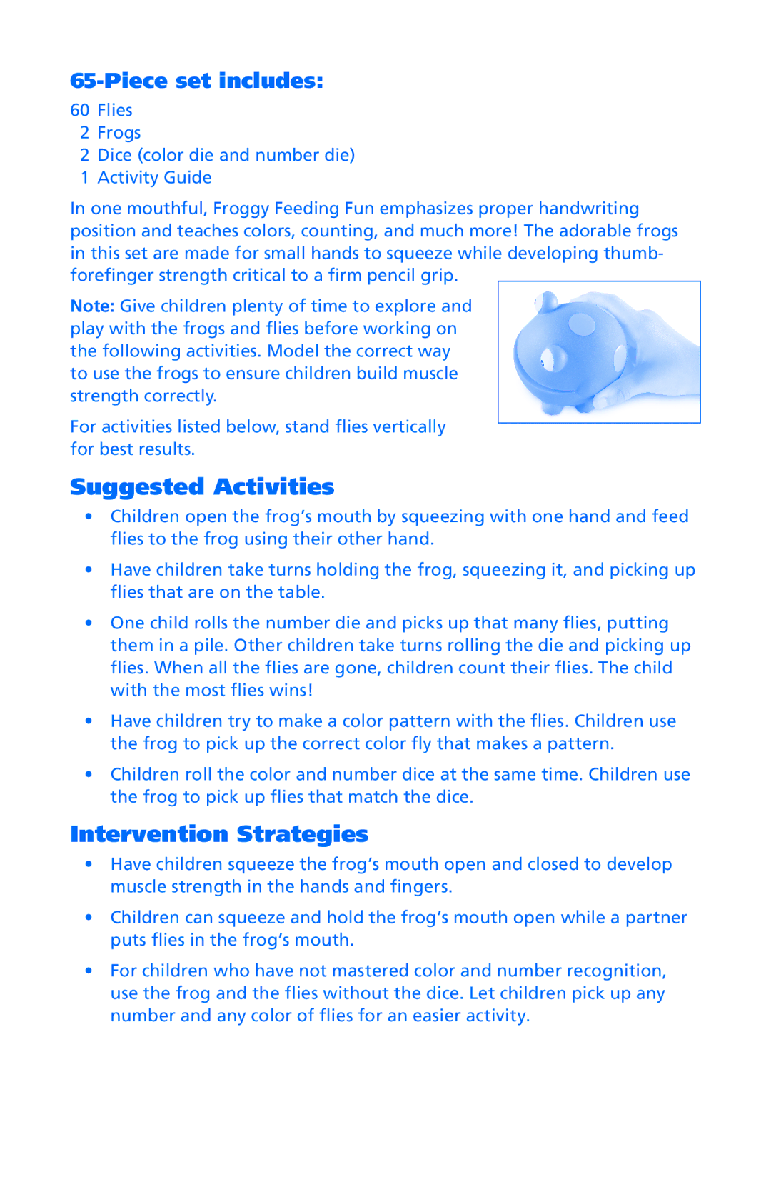 Learning Resources ler5072 manual Suggested Activities, Intervention Strategies 