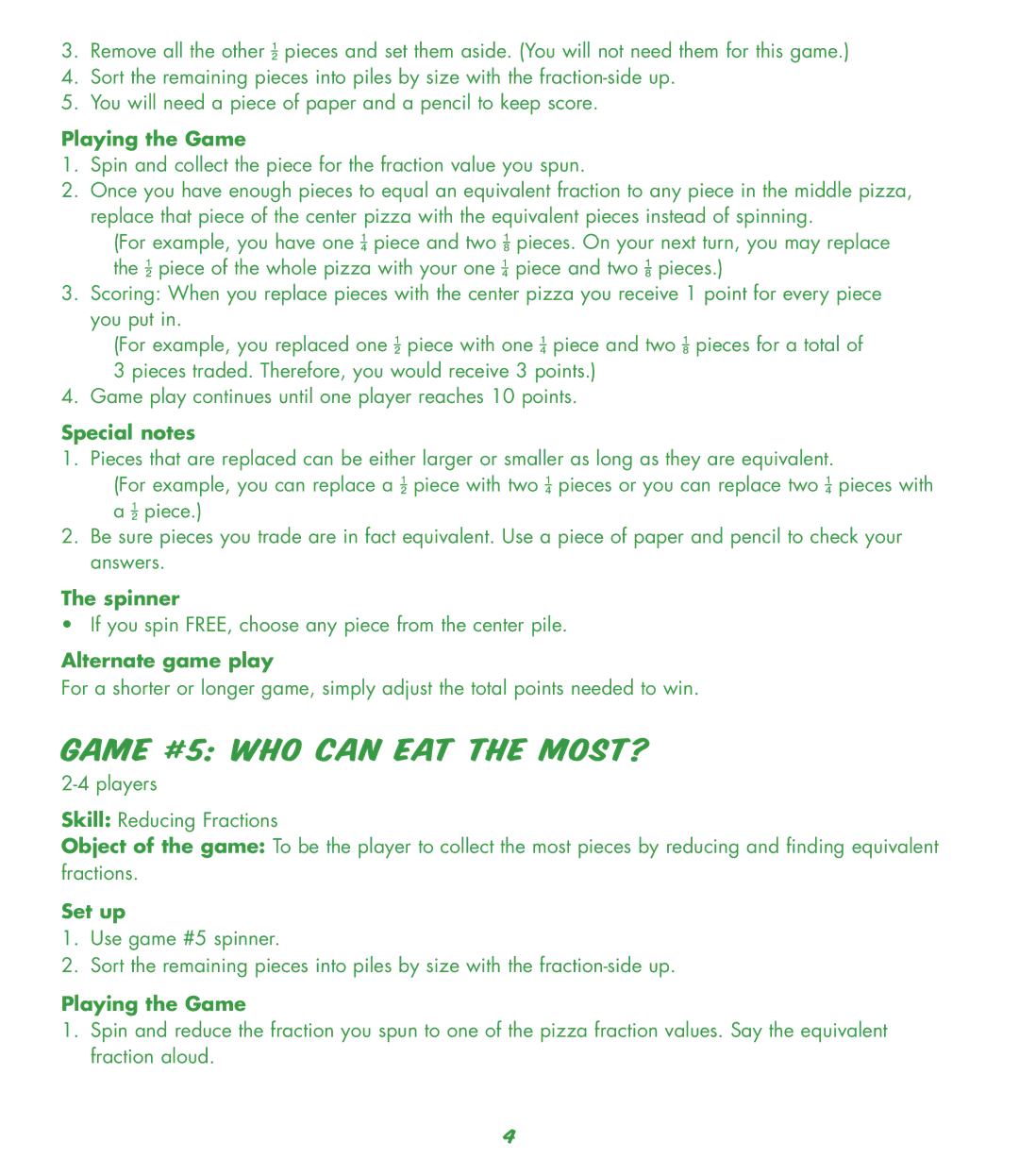 Learning Resources LSP 5061 - SBF manual Game #5 Who Can Eat the Most? 