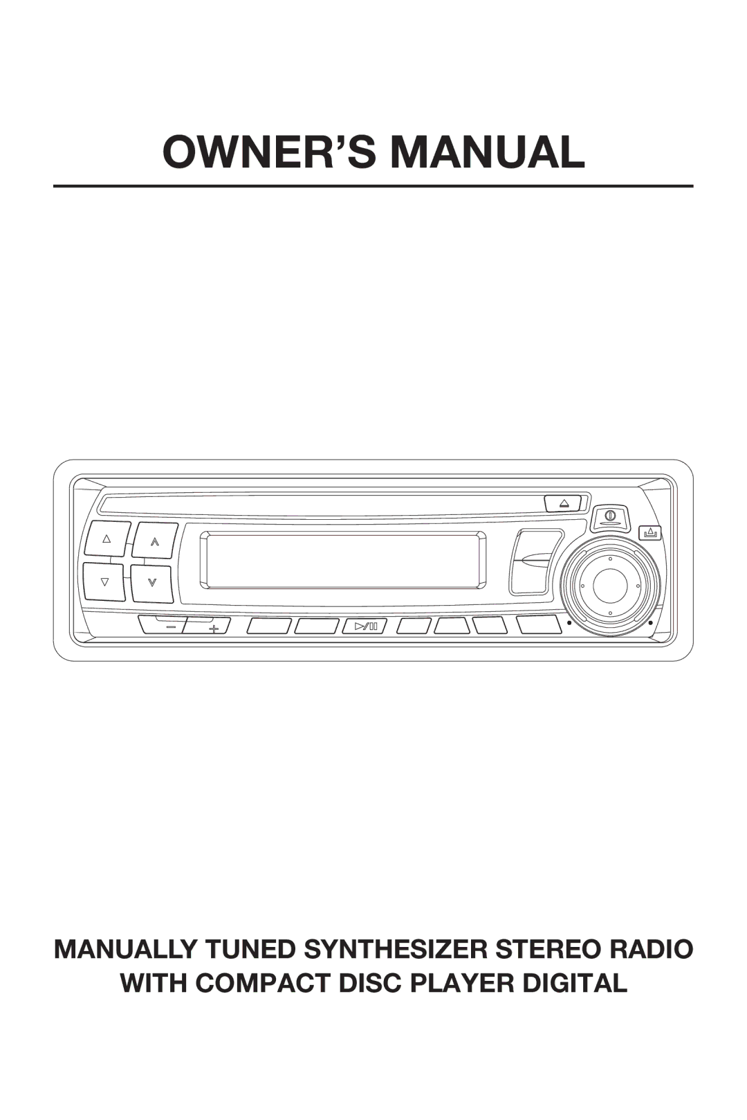 Legacy Car Audio Car CD Player owner manual 