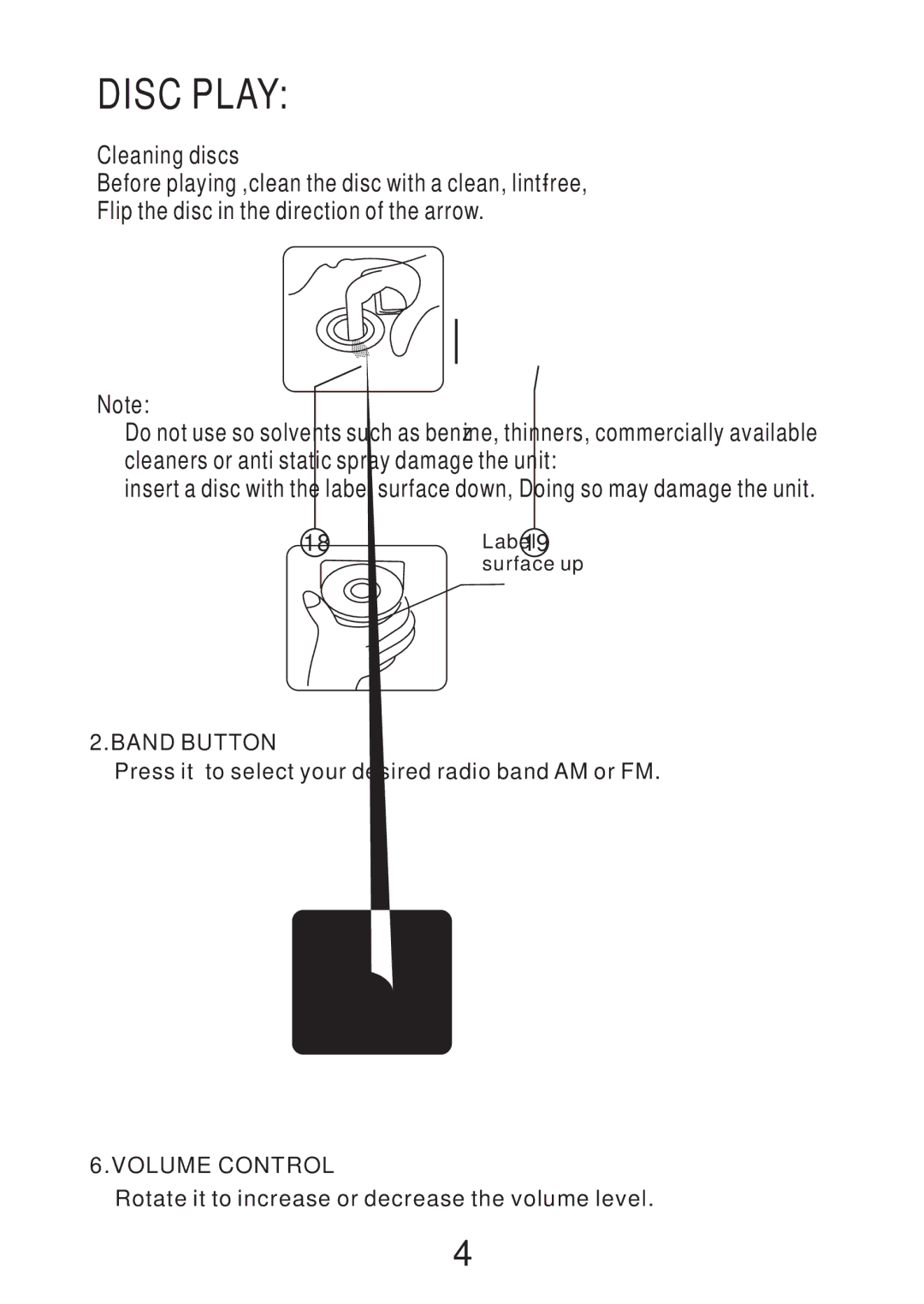 Legacy Car Audio LCD32FD instruction manual Disc Play 