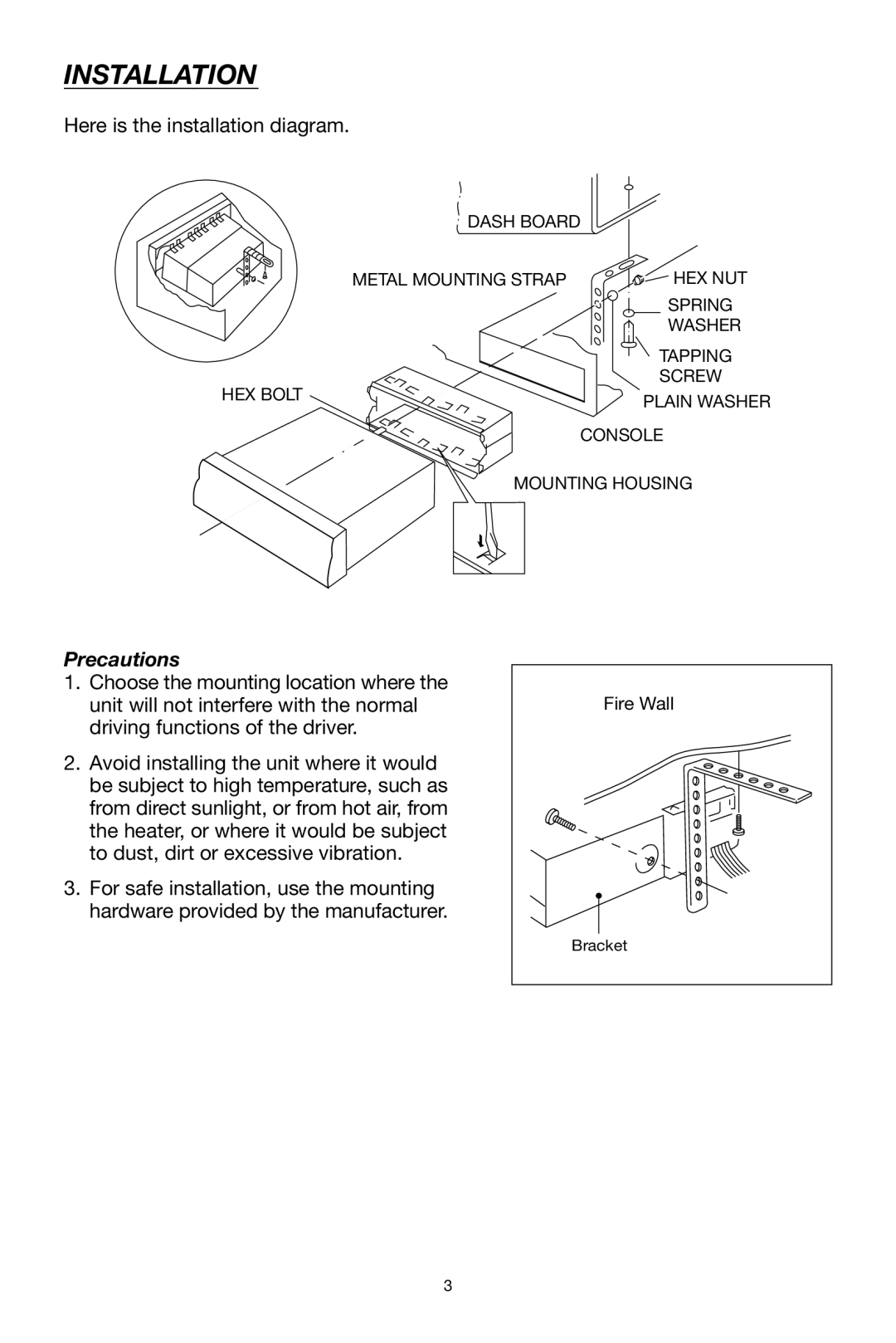 Legacy Car Audio LCD36 owner manual Installation, Here is the installation diagram 