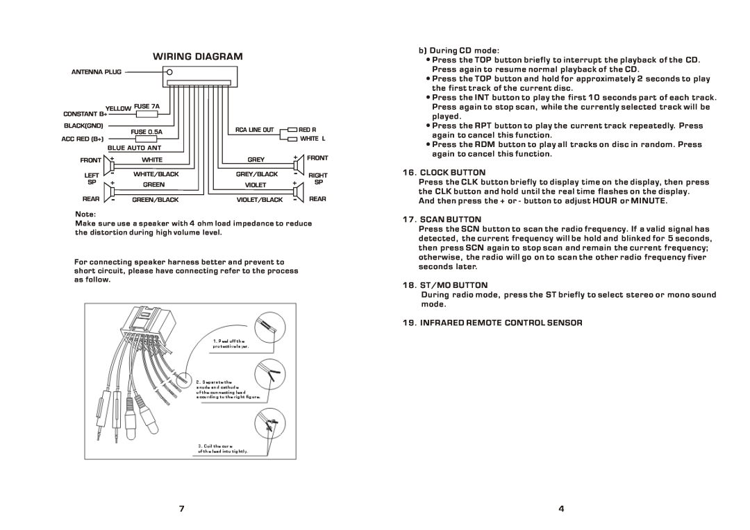 Legacy Car Audio LCD75DFX instruction manual Wiring Diagram 