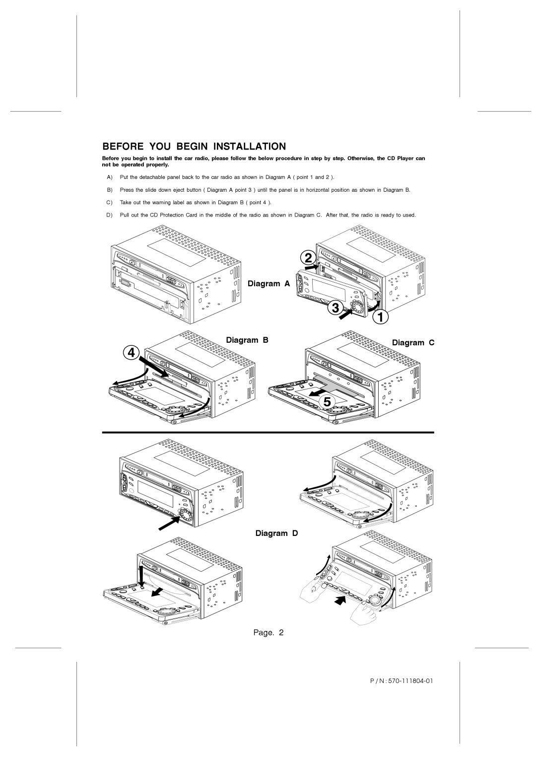 Legacy Car Audio LCDCS93MP3 owner manual Before YOU Begin Installation 