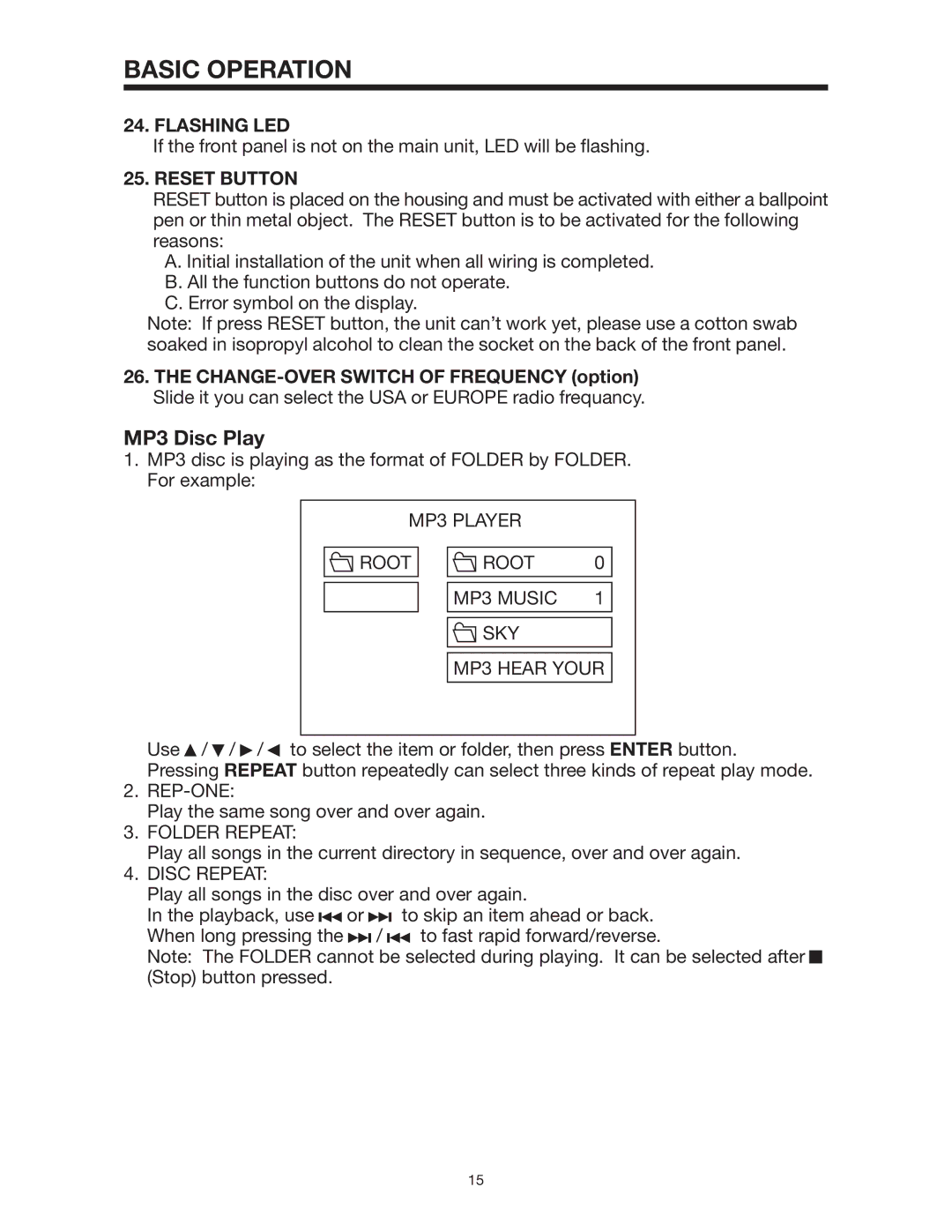 Legacy Car Audio LDCS 91 owner manual Flashing LED, Reset Button 