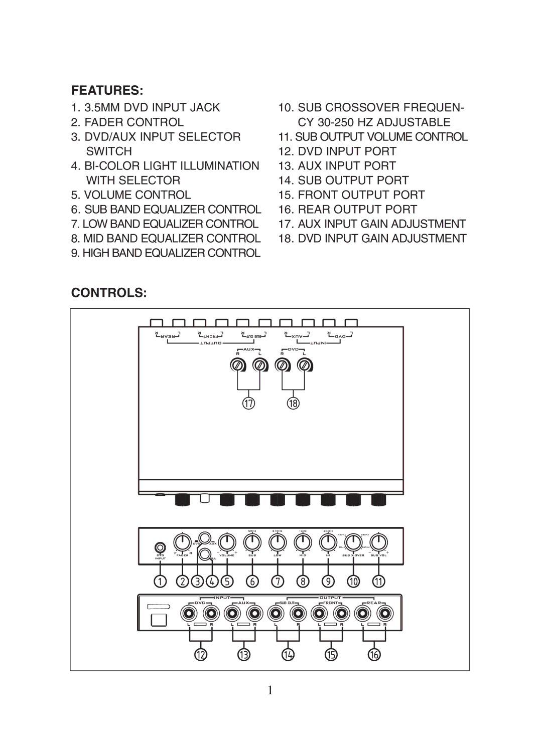 Legacy Car Audio LEQ6P manual Features 