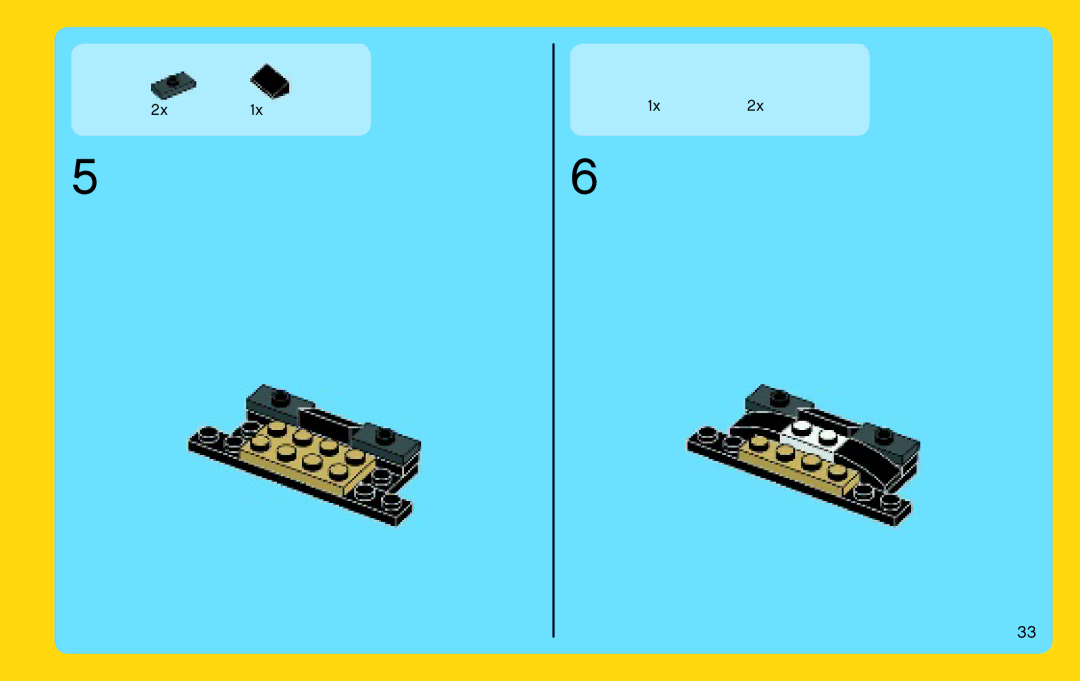 Lego 31021 manual 2x1x 1x2x 