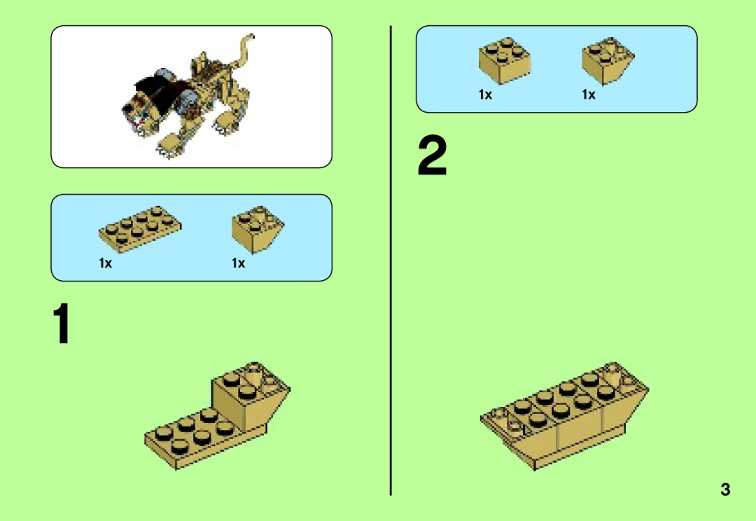 Lego 70123 manual 1x1x 