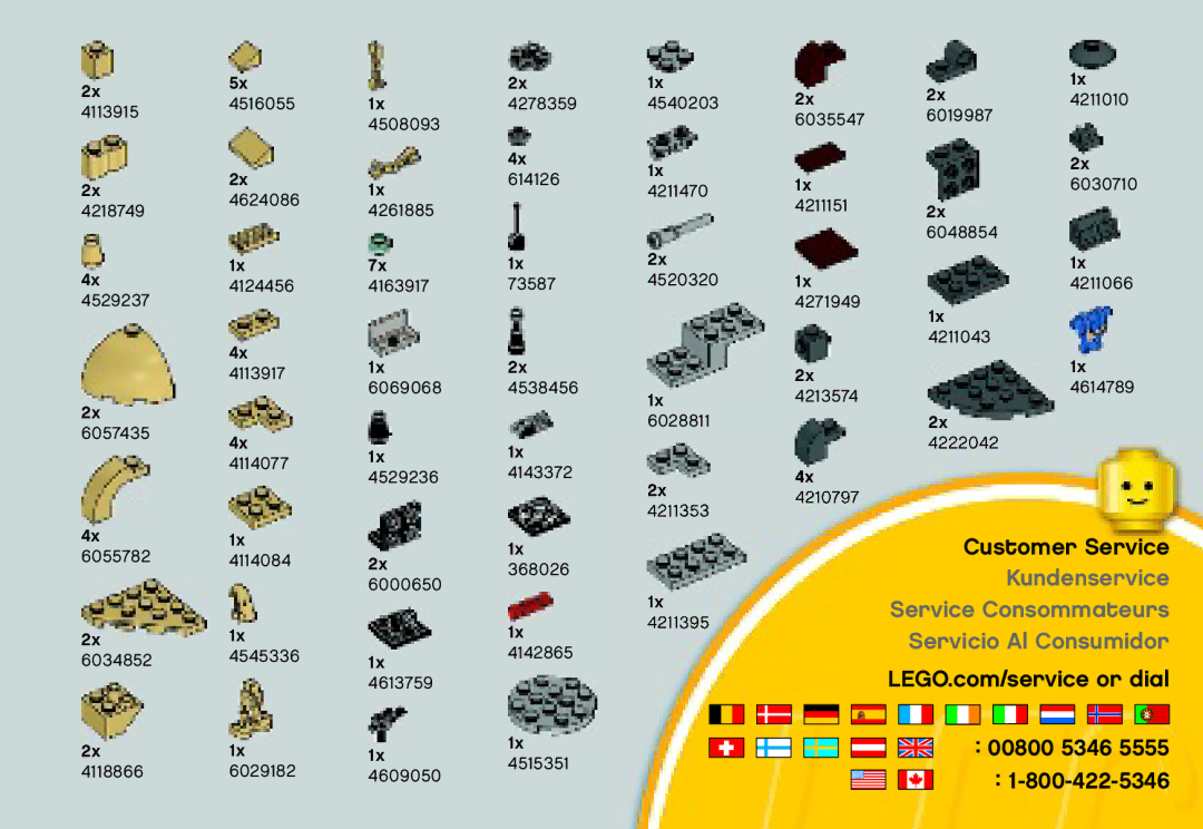 Lego 75029 manual 00800 5346 5555 