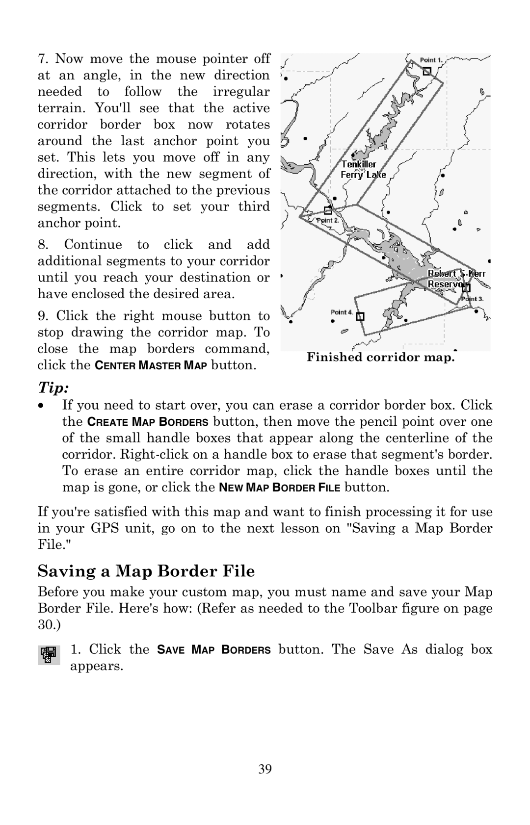 LEI Electronics 6 manual Saving a Map Border File 