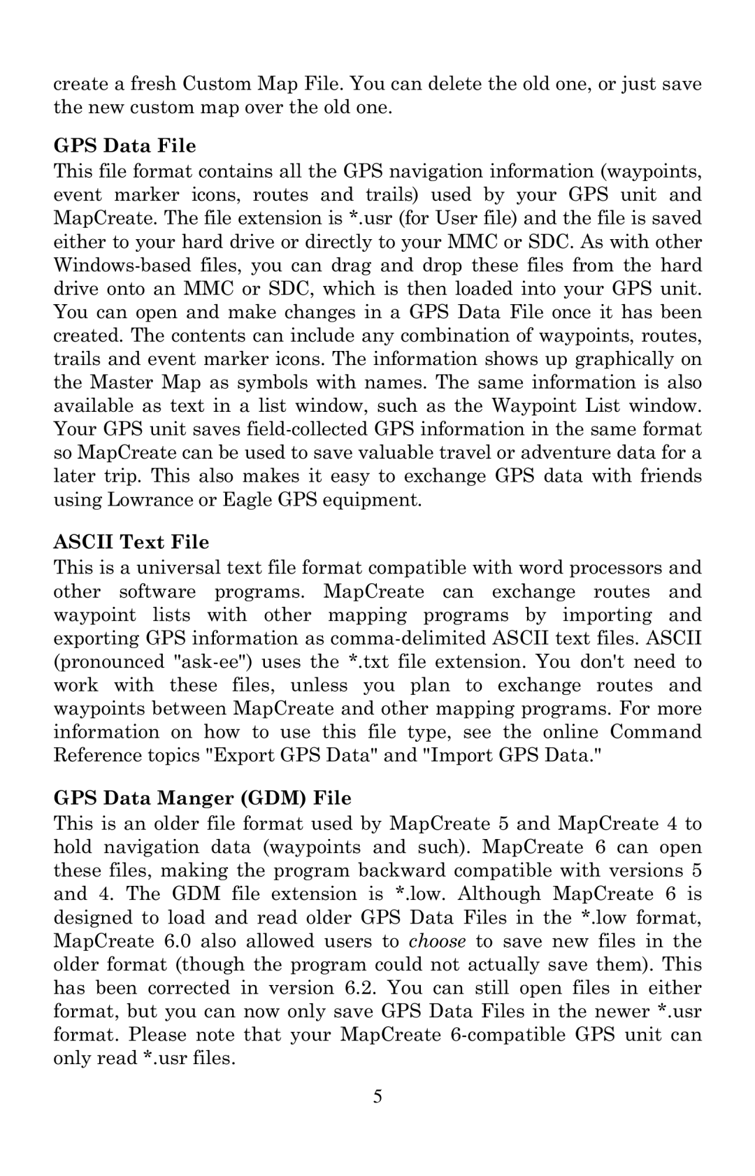 LEI Electronics 6 manual GPS Data File 