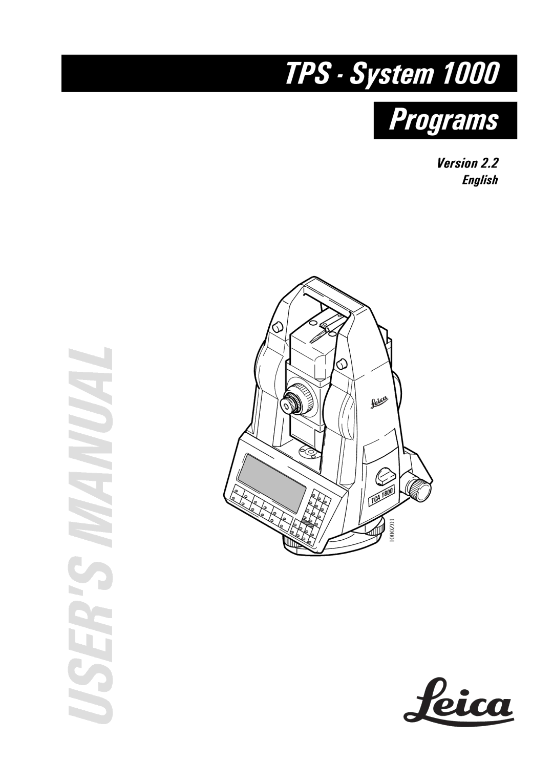 Leica 1000Z01 user manual Manual 