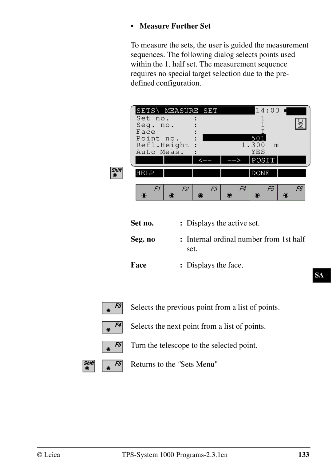 Leica 1000Z01 user manual Measure Further Set 