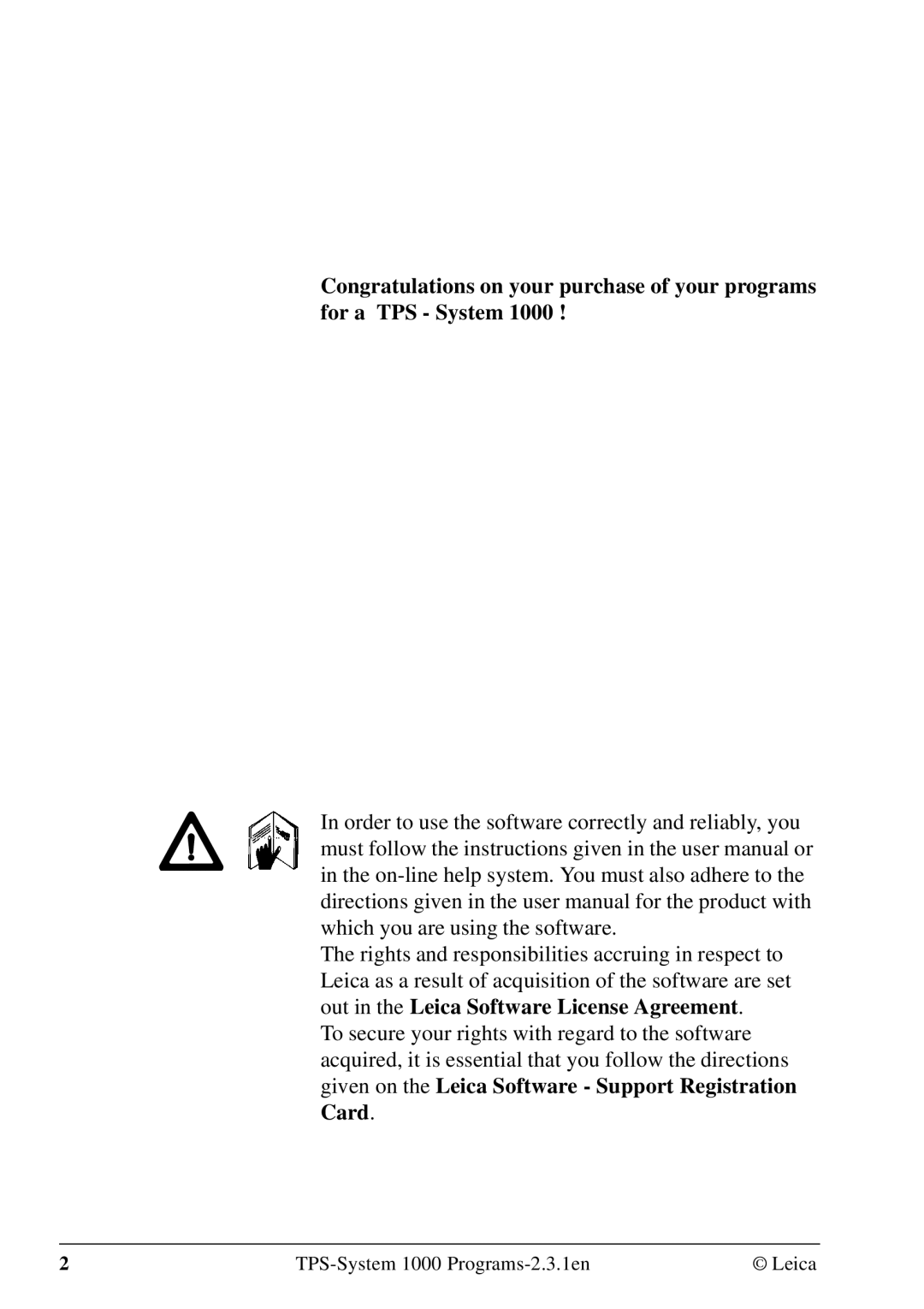 Leica 1000Z01 user manual Card 