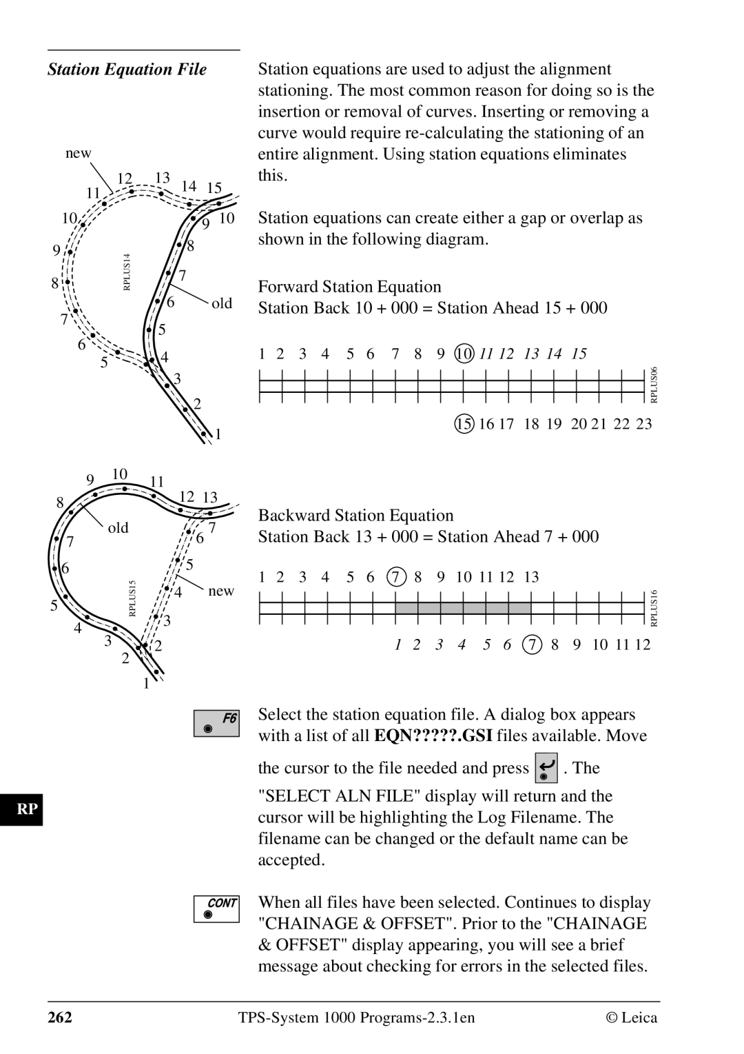 Leica 1000Z01 user manual Station Equation File 