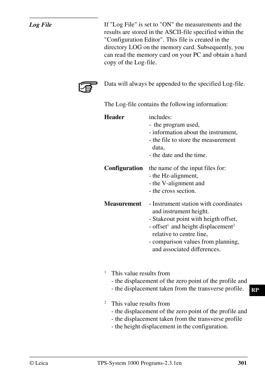 Leica 1000Z01 user manual 301 