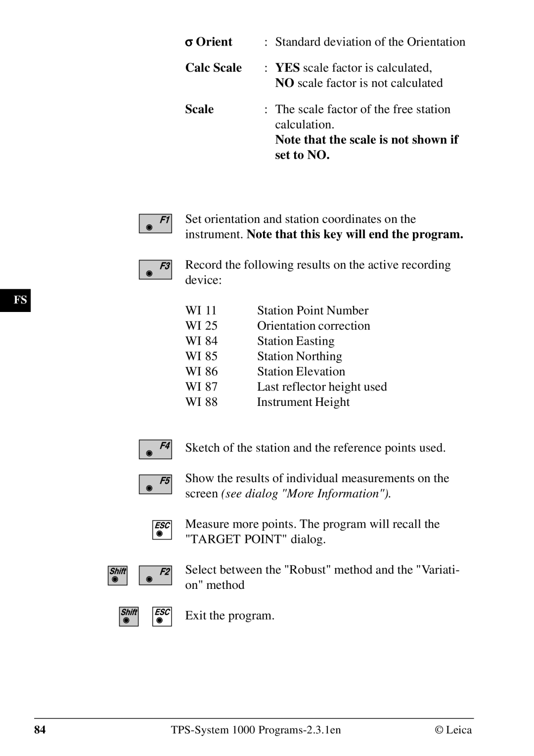 Leica 1000Z01 user manual Orient Standard deviation of the Orientation 