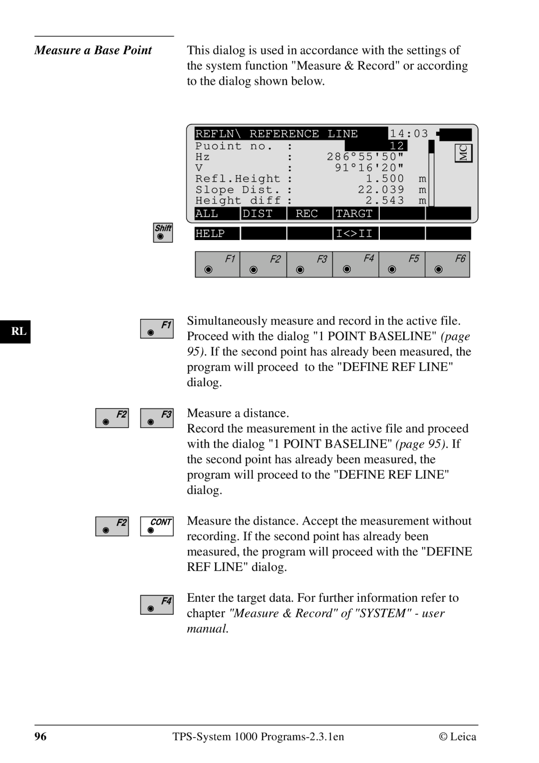 Leica 1000Z01 user manual Puoint no 