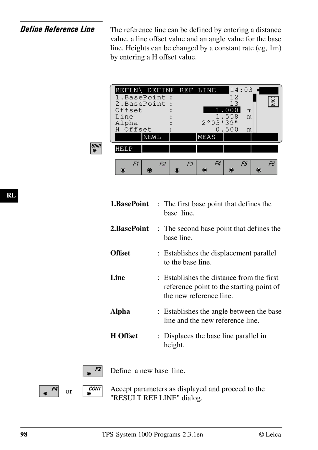 Leica 1000Z01 user manual Alpha 