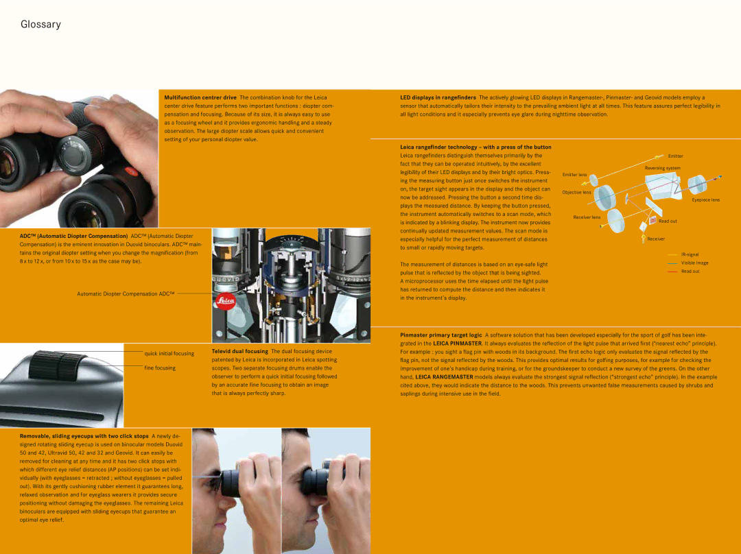 Leica 10x42 BRF manual Leica rangefinder technology with a press of the button 