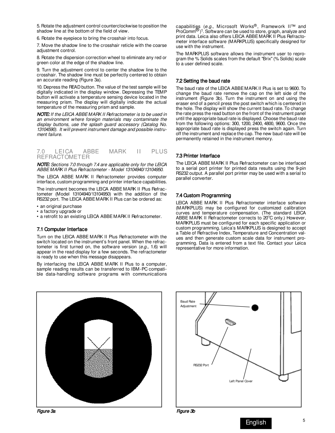 Leica 13104940, 13104810, 13104950, 13104800 instruction manual English5, Leica Abbe Mark II Plus Refractometer 