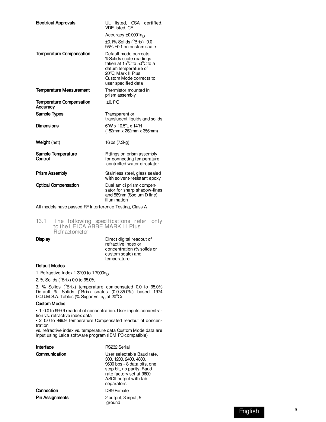 Leica 13104940, 13104810, 13104950, 13104800 instruction manual English9 