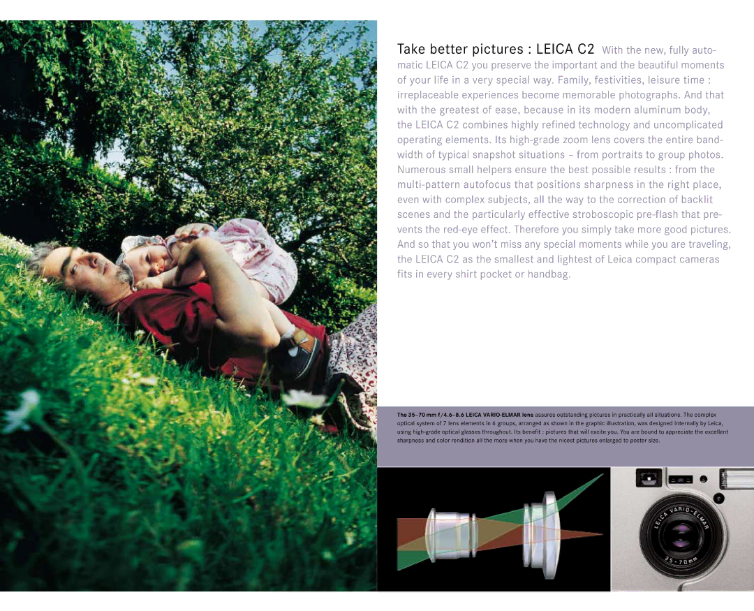 Leica 18069, 18141 manual Take better pictures Leica C2 With the new, fully auto 