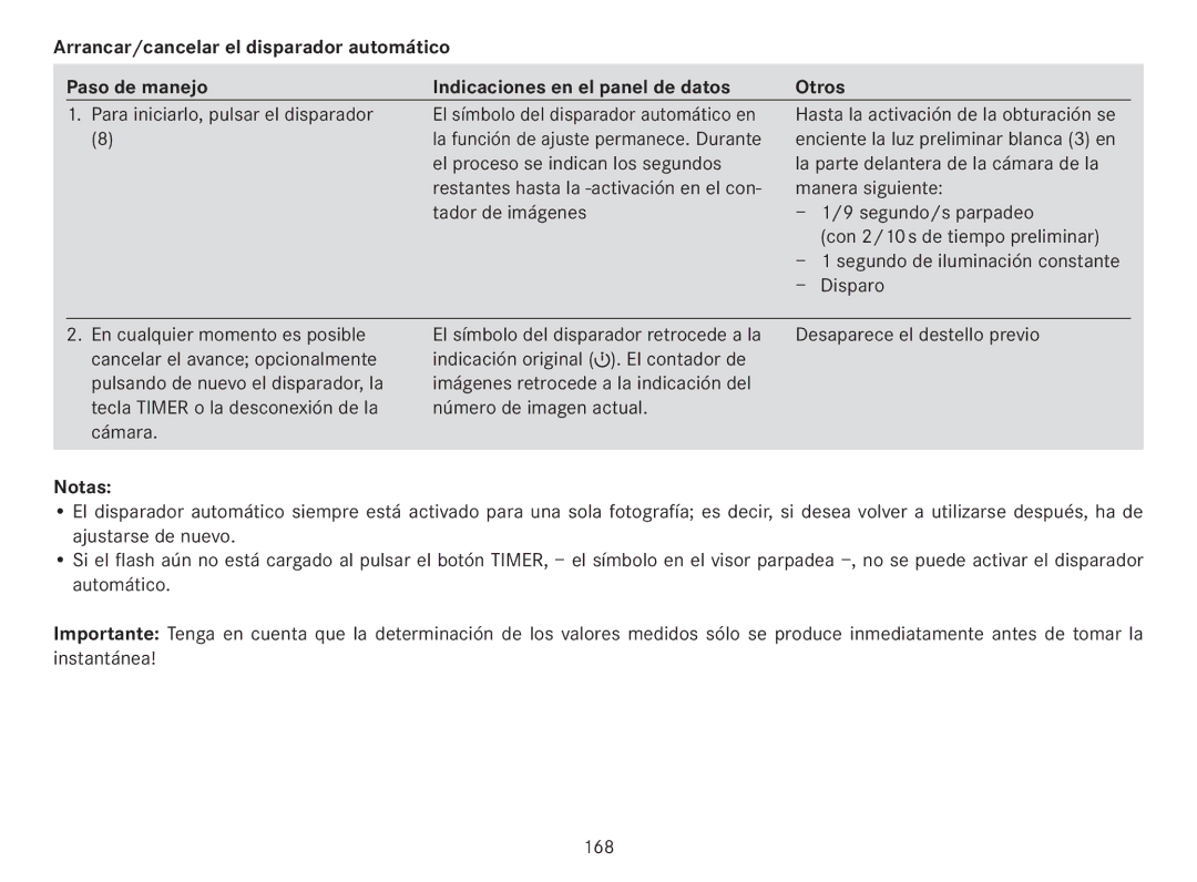 Leica 18141 manual Para iniciarlo, pulsar el disparador, Disparo 