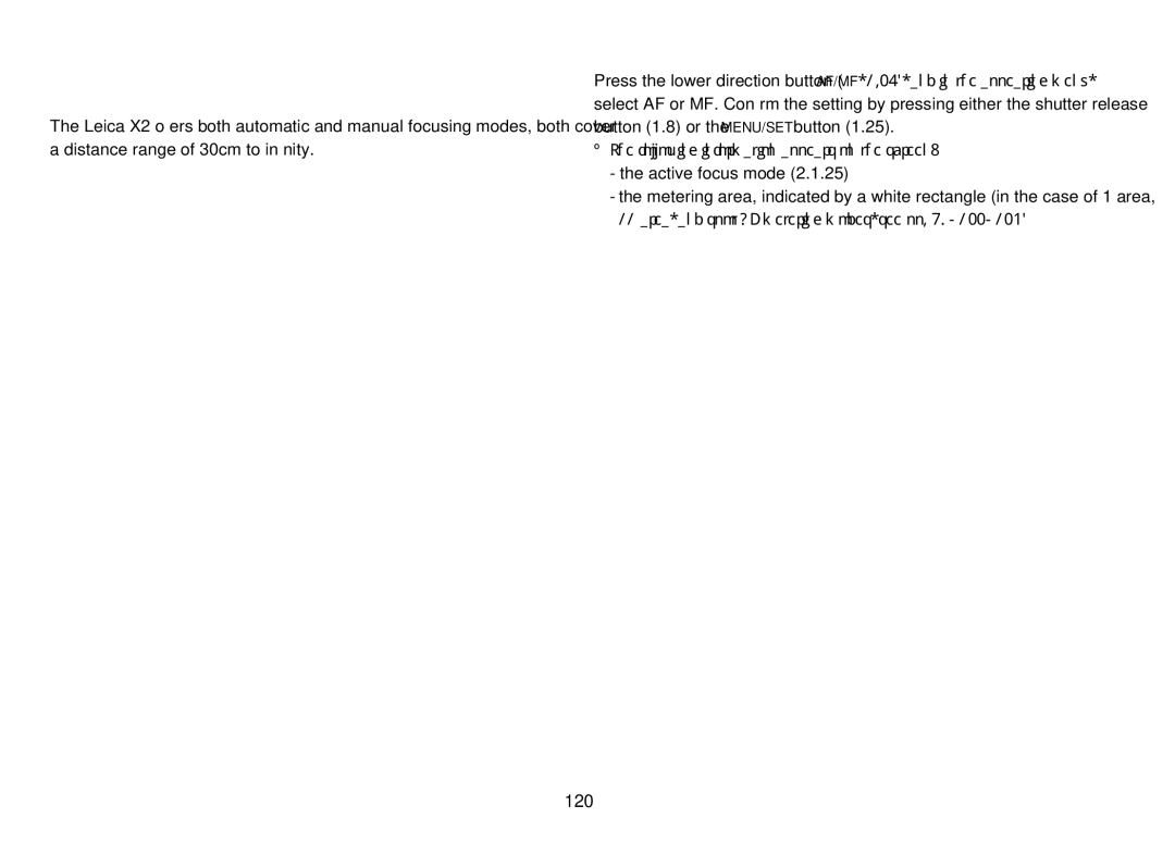 Leica 18450, 18452 manual 120, Focusing, Selecting the mode 