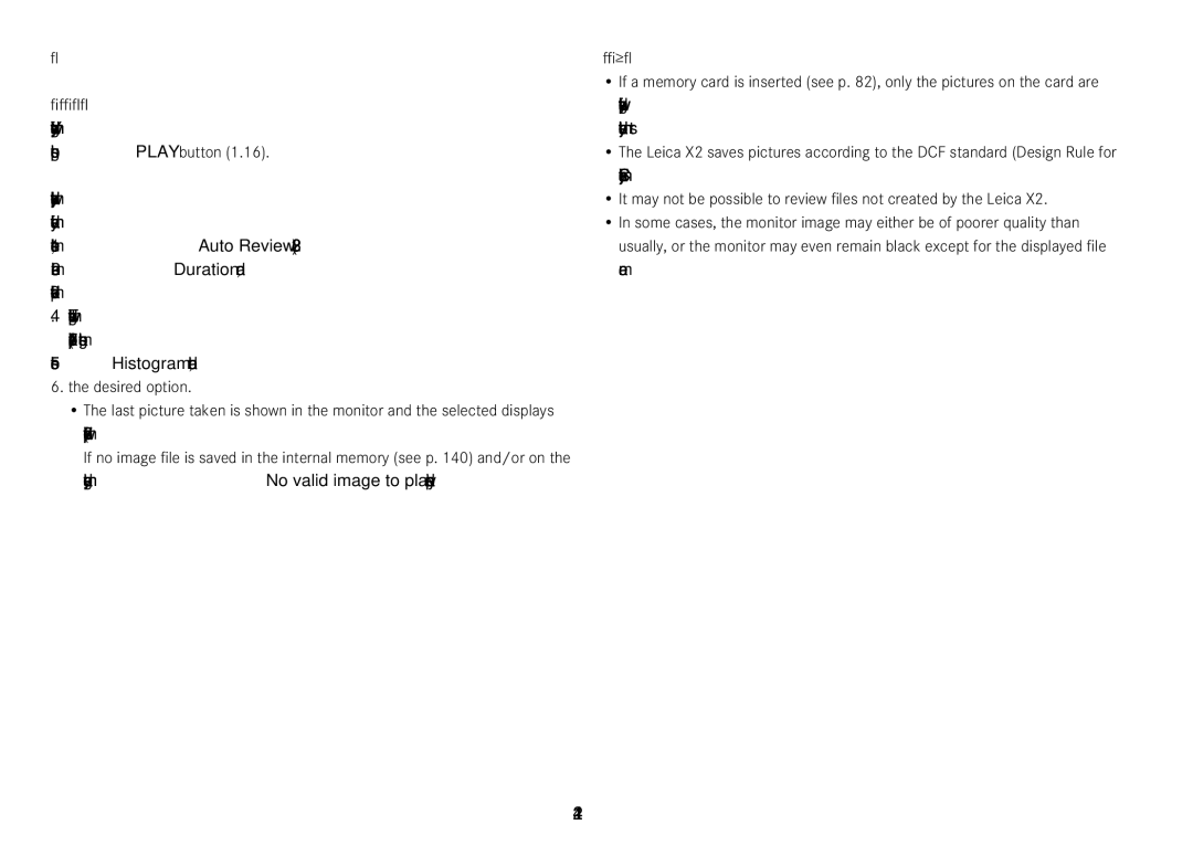 Leica 18450, 18452 manual 142, Review mode Selecting review modes 