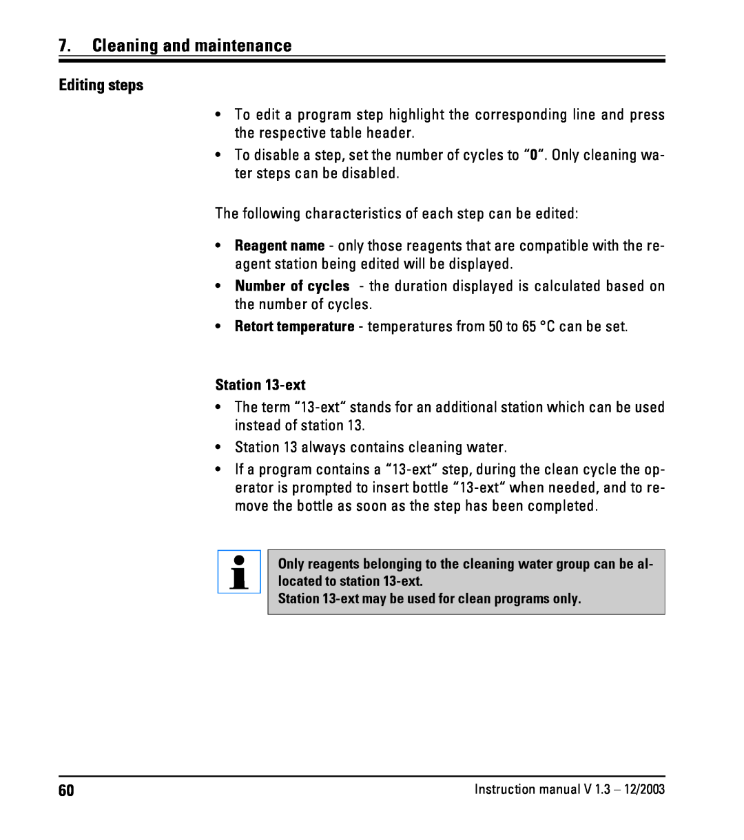 Leica ASP300 instruction manual Editing steps, Cleaning and maintenance 