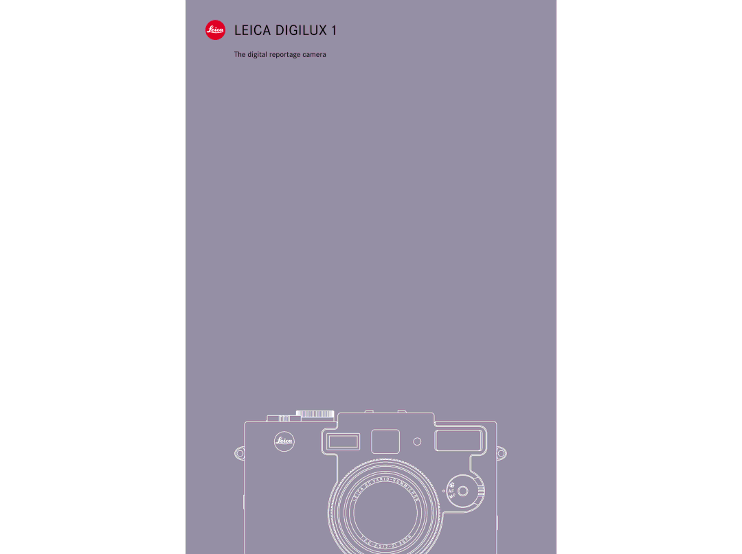 Leica BP-DC1 manual Leica Digilux 