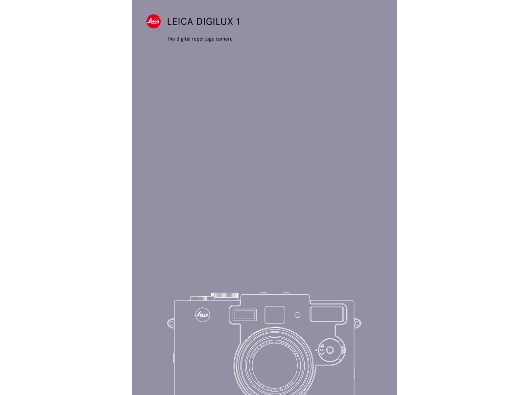 Leica BP-DC1 manual Leica Digilux, The digital reportage camera 